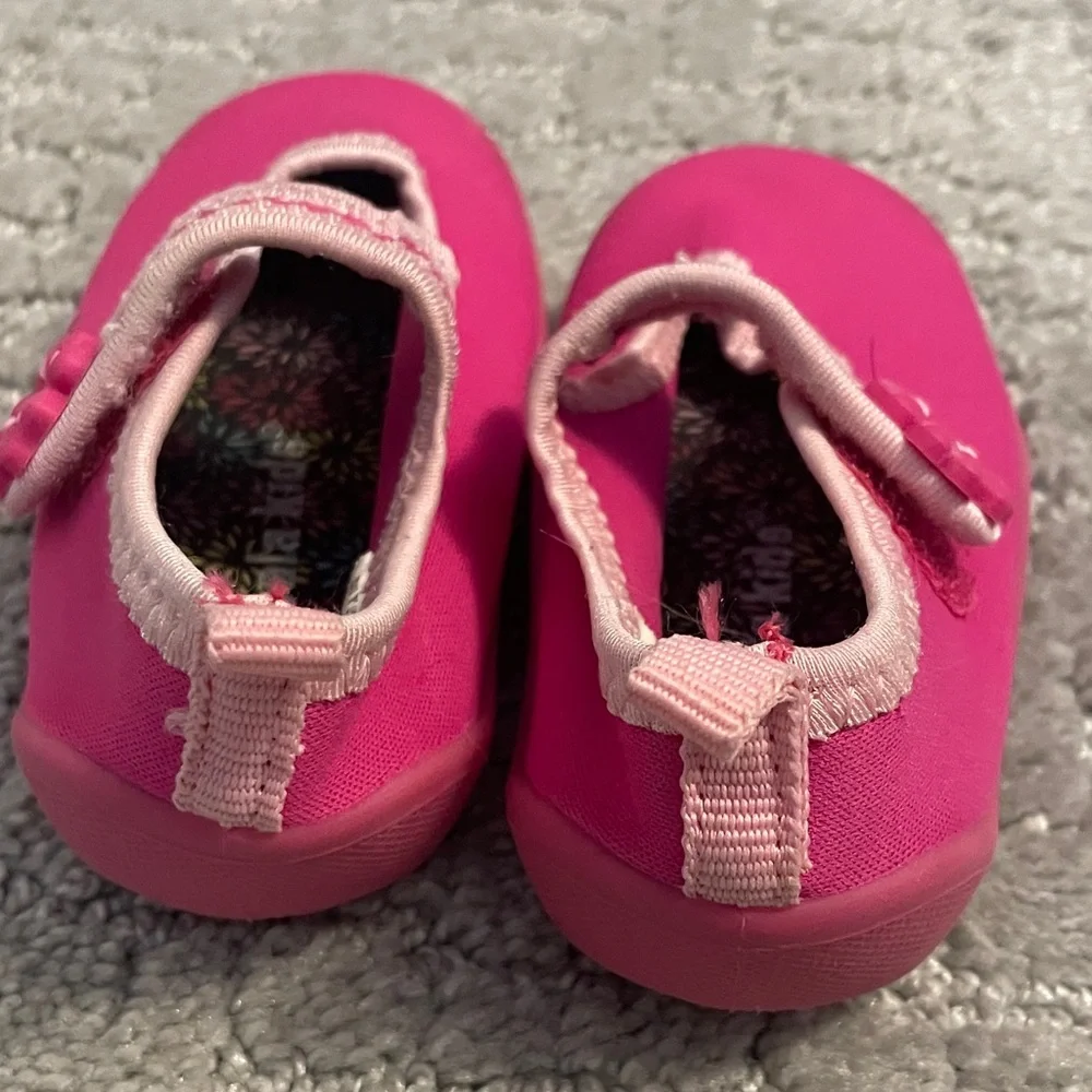 Adorable Koala Kids Pink Flower Strap Shoes